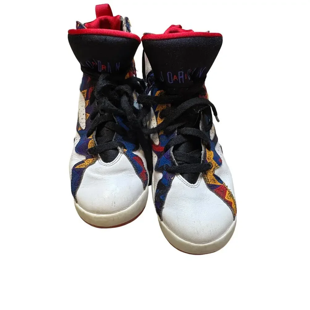Air Jordan 7 Retro‎ GS Youth Basketball Shoes Size 6Y White Multi Color - Picture 7 of 7